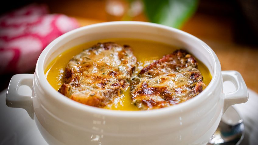 Two Cheese pumpkin soup